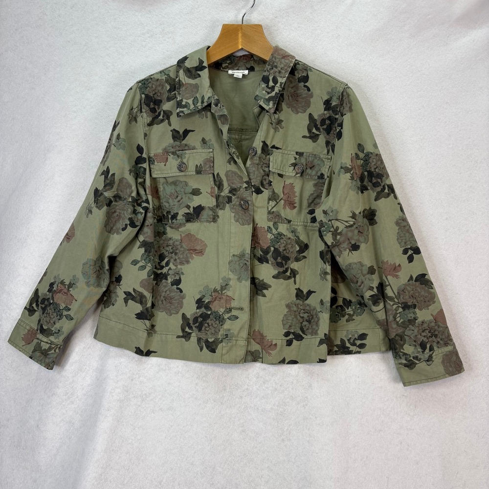 Westport Olive Green Floral Utility Jacket